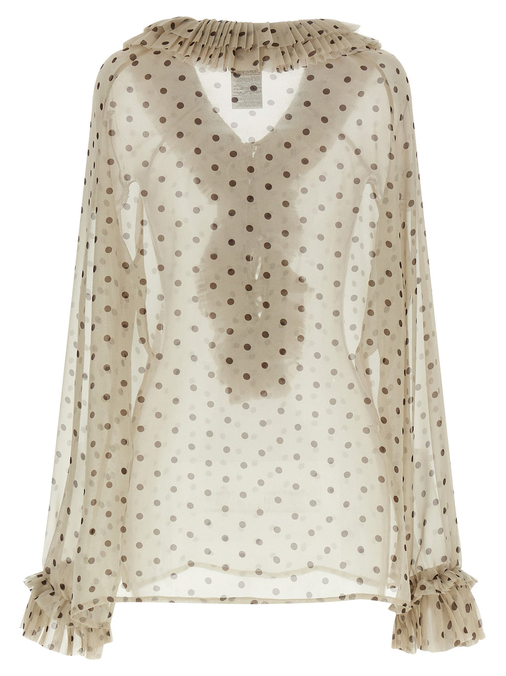 P.A.R.O.S.H. Beige Polyester Blouse