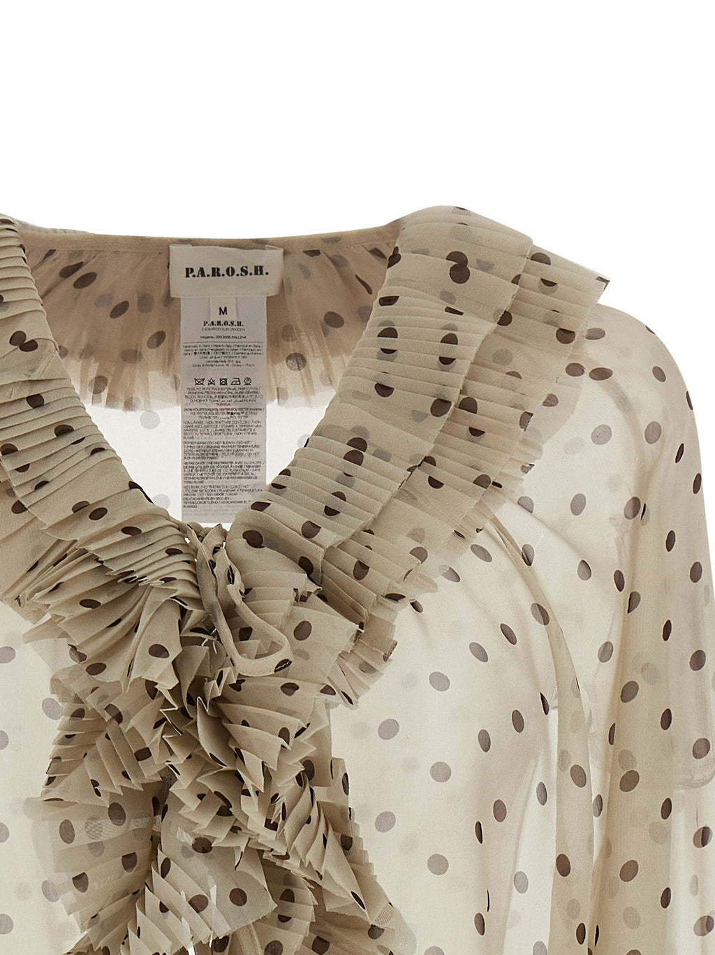 P.A.R.O.S.H. Beige Polyester Blouse
