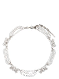 Alessandra Rich Silver Glass Necklace