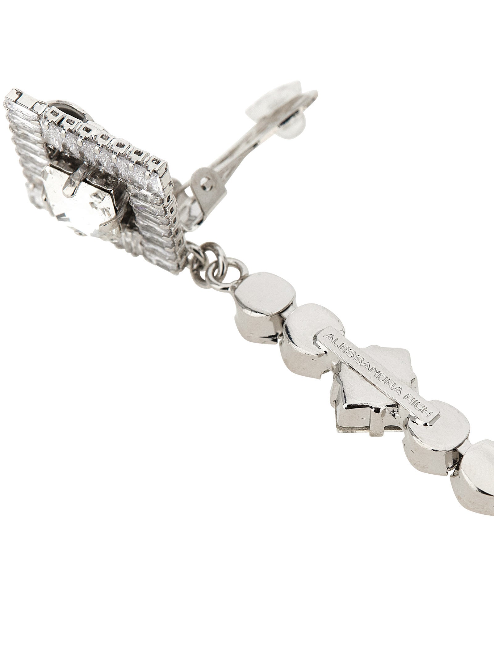 Alessandra Rich Silver Plastic Earrings