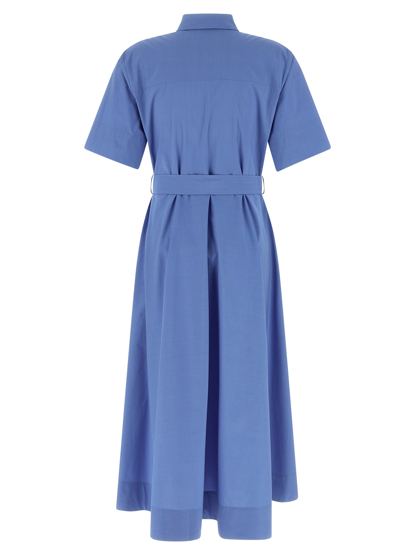 P.A.R.O.S.H. Blue Cotton Midi Dress