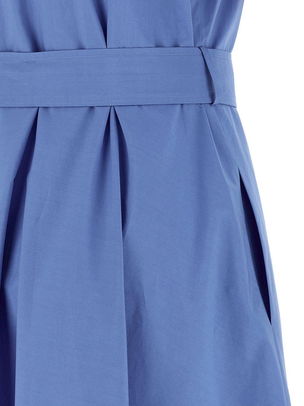 P.A.R.O.S.H. Blue Cotton Midi Dress