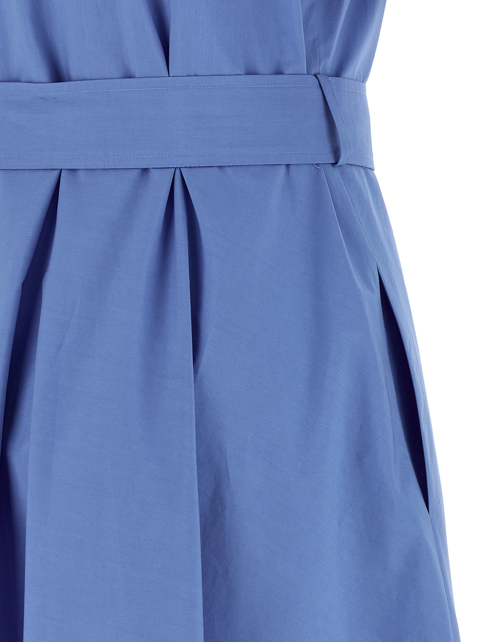 P.A.R.O.S.H. Blue Cotton Midi Dress
