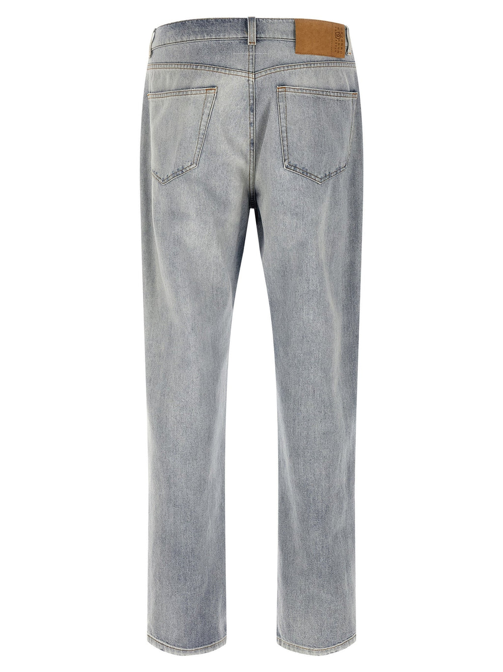 MM6 Maison Margiela Blue Cotton Relaxed Fit Jeans