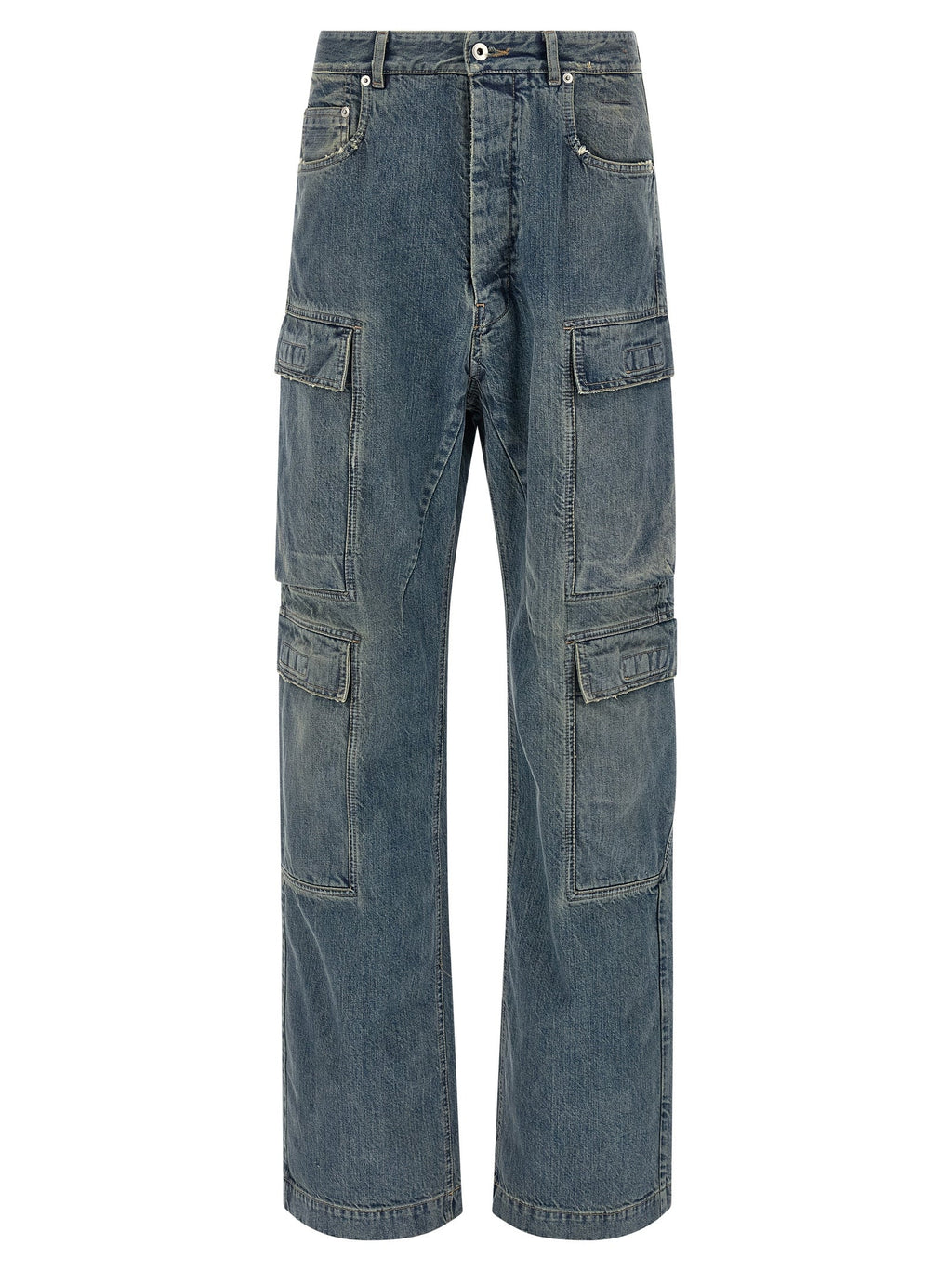DRKSHDW Blue Cotton Cargo Pants