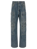 DRKSHDW Blue Cotton Cargo Pants