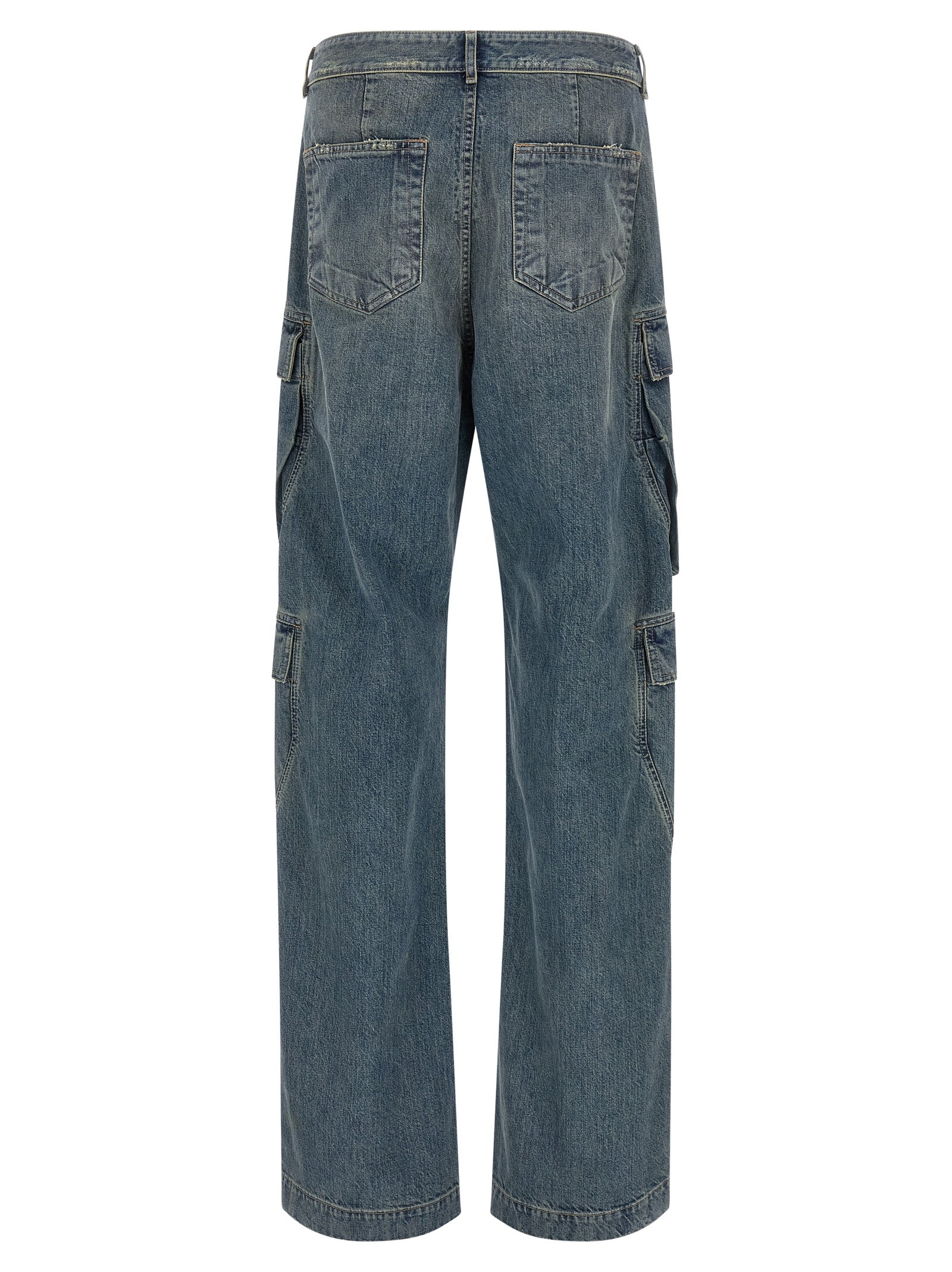 DRKSHDW Blue Cotton Cargo Pants