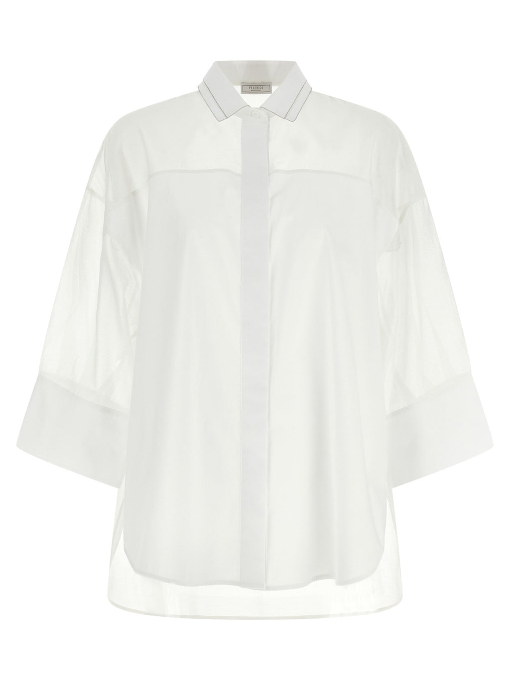 Peserico White Cotton Blouse