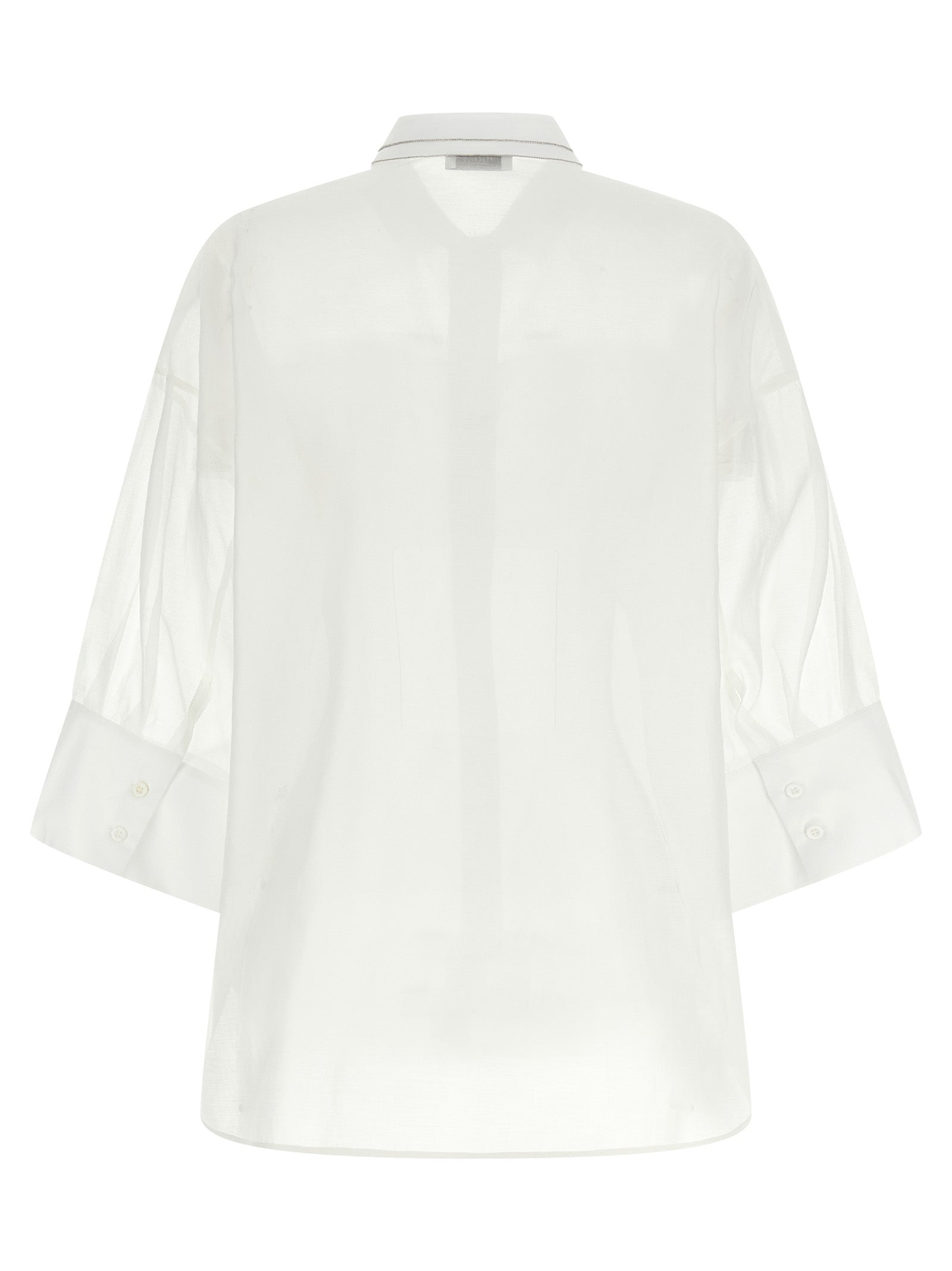Peserico White Cotton Blouse