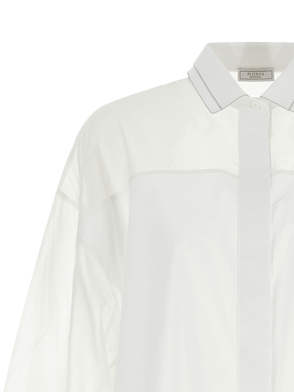 Peserico White Cotton Blouse