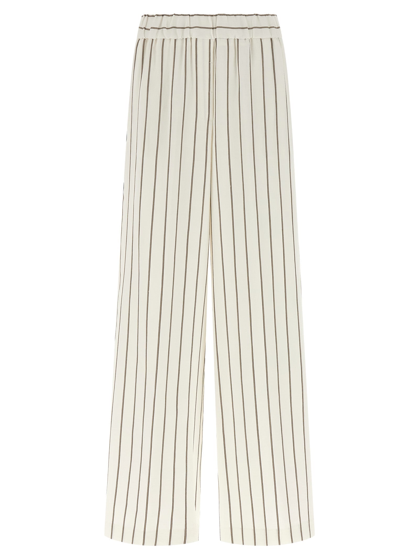 Peserico White Linen Casual Pants