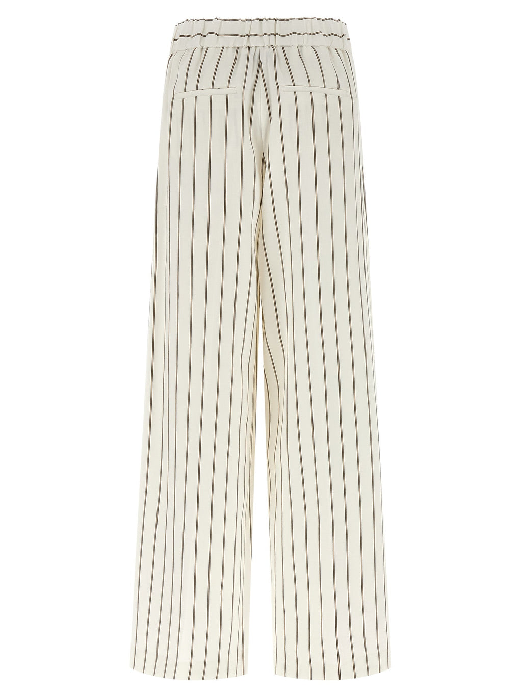 Peserico White Linen Casual Pants