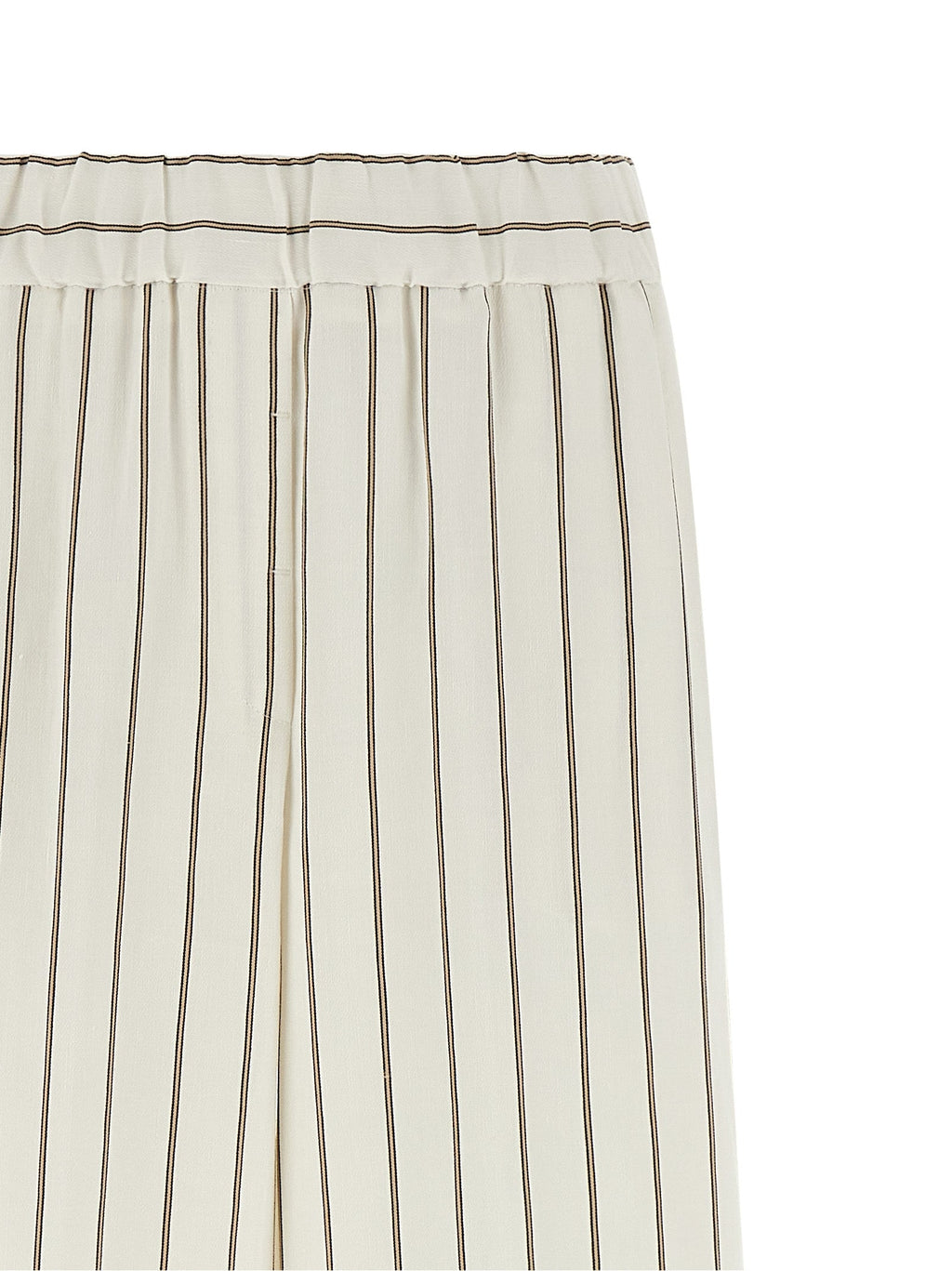 Peserico White Linen Casual Pants