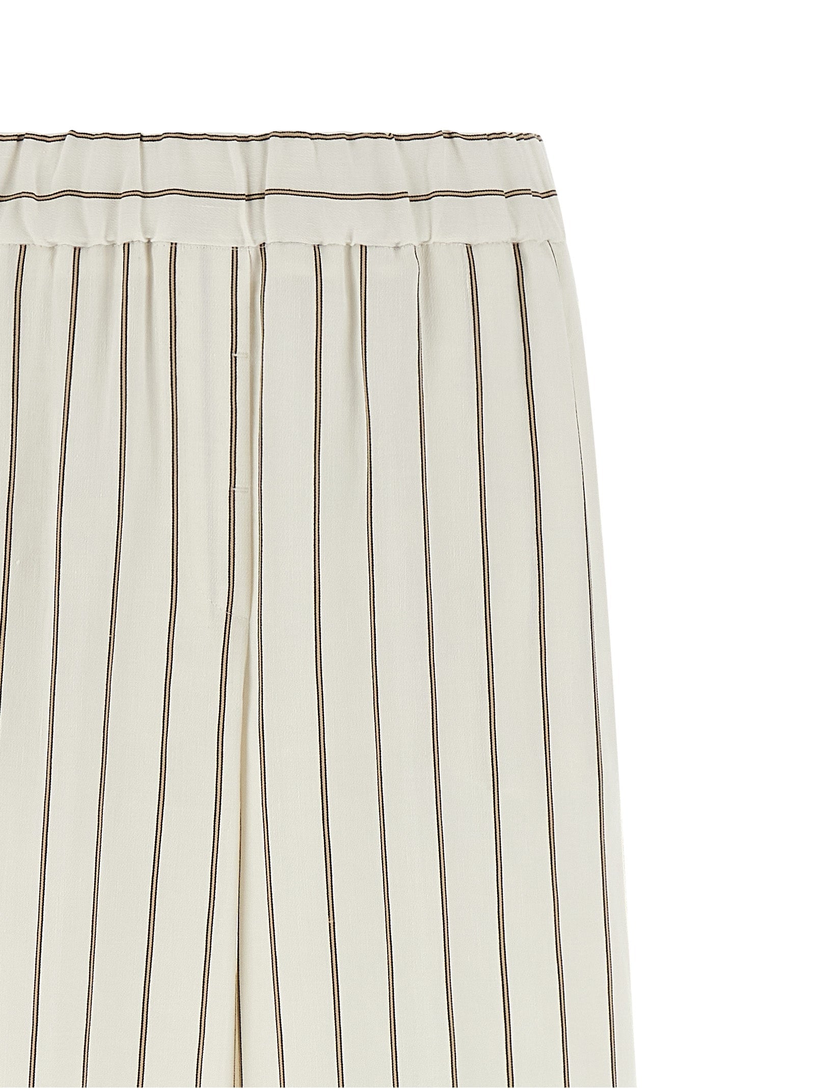 Peserico White Linen Casual Pants