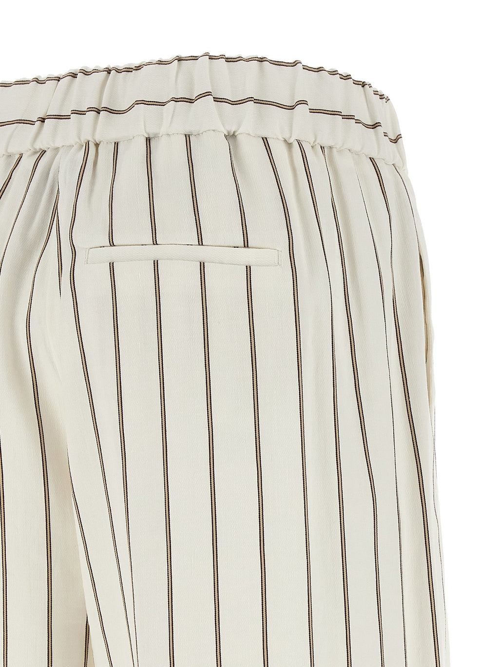 Peserico White Linen Casual Pants