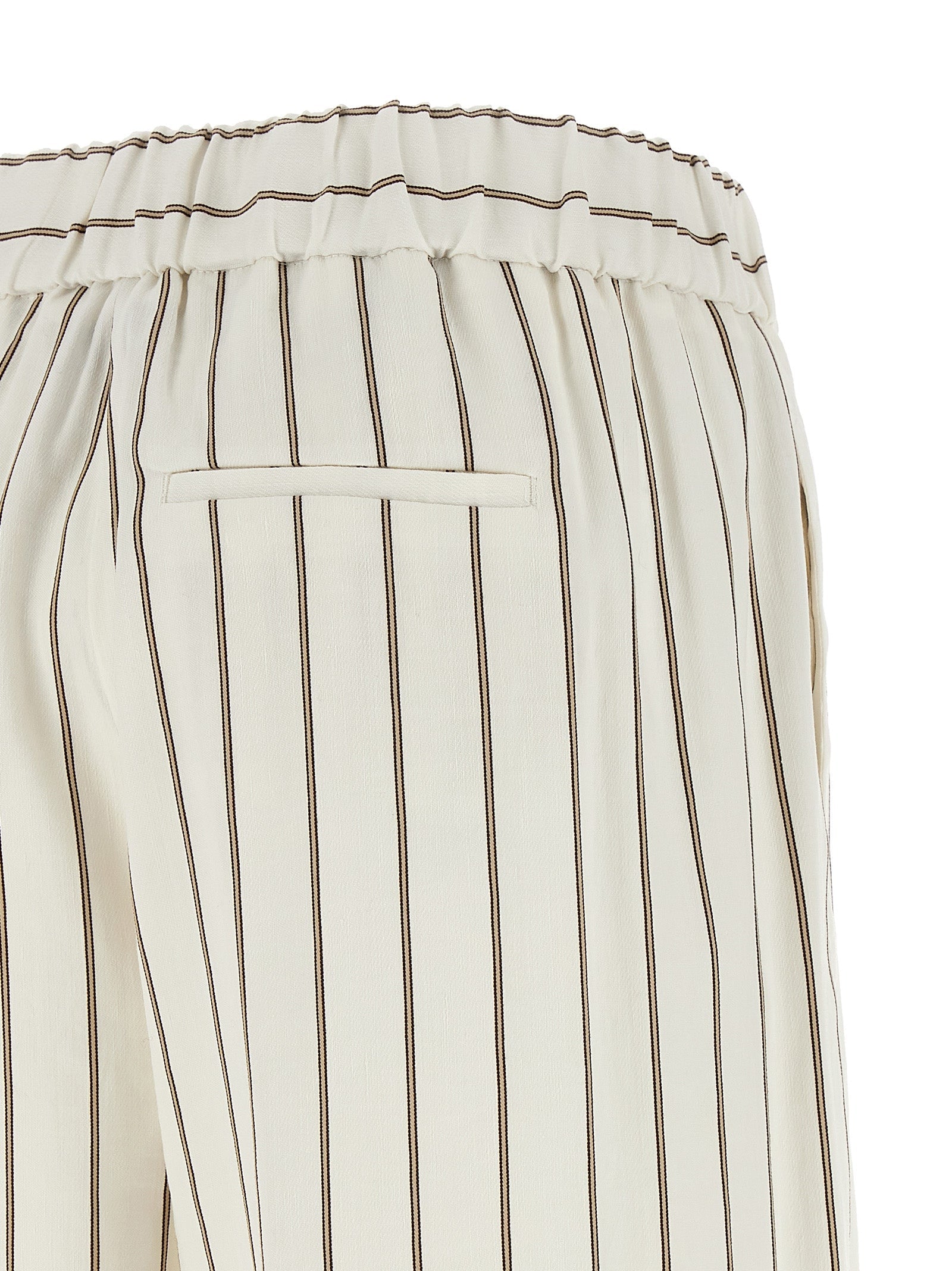 Peserico White Linen Casual Pants