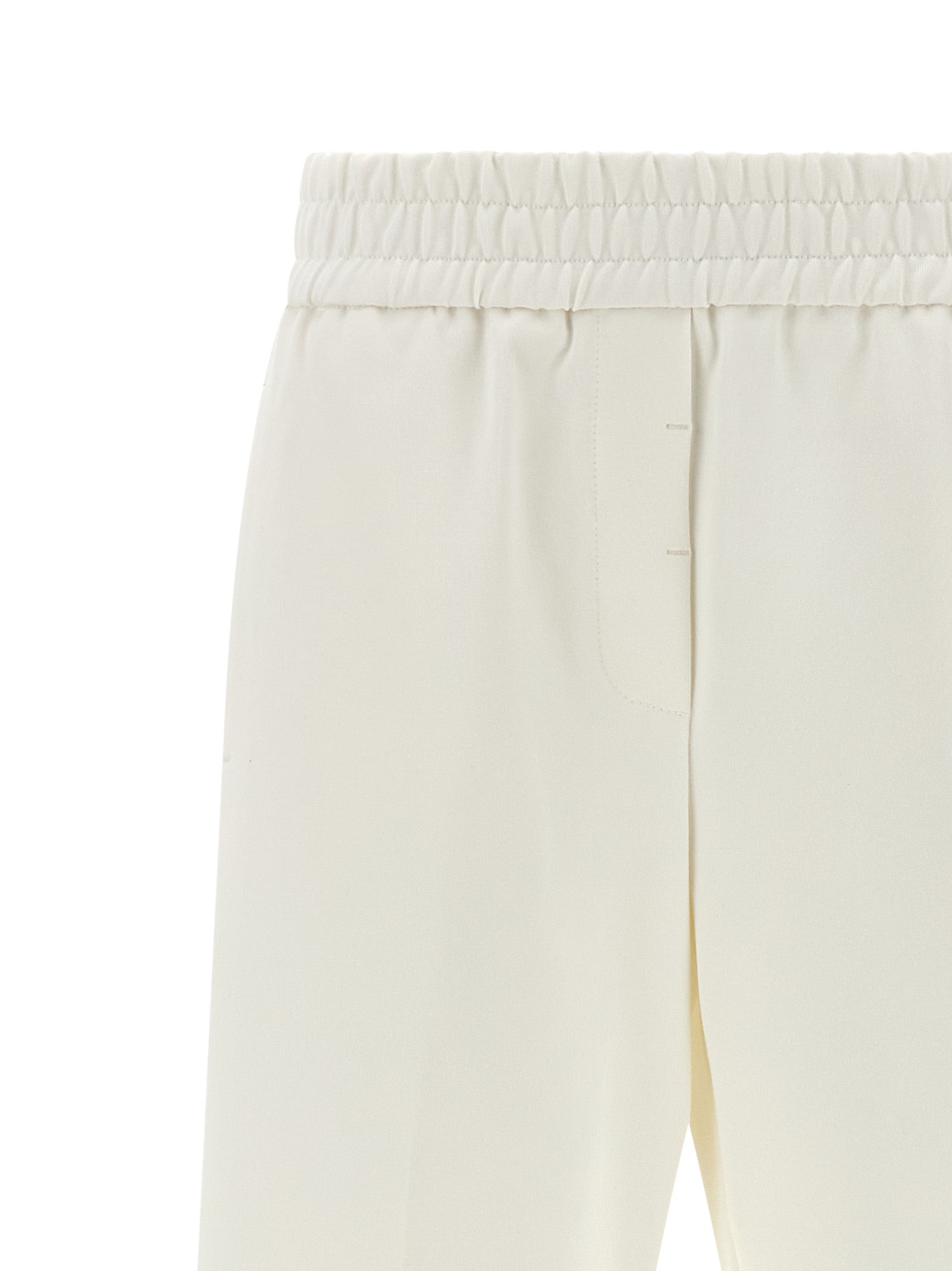 Peserico White Cotton Casual Pants