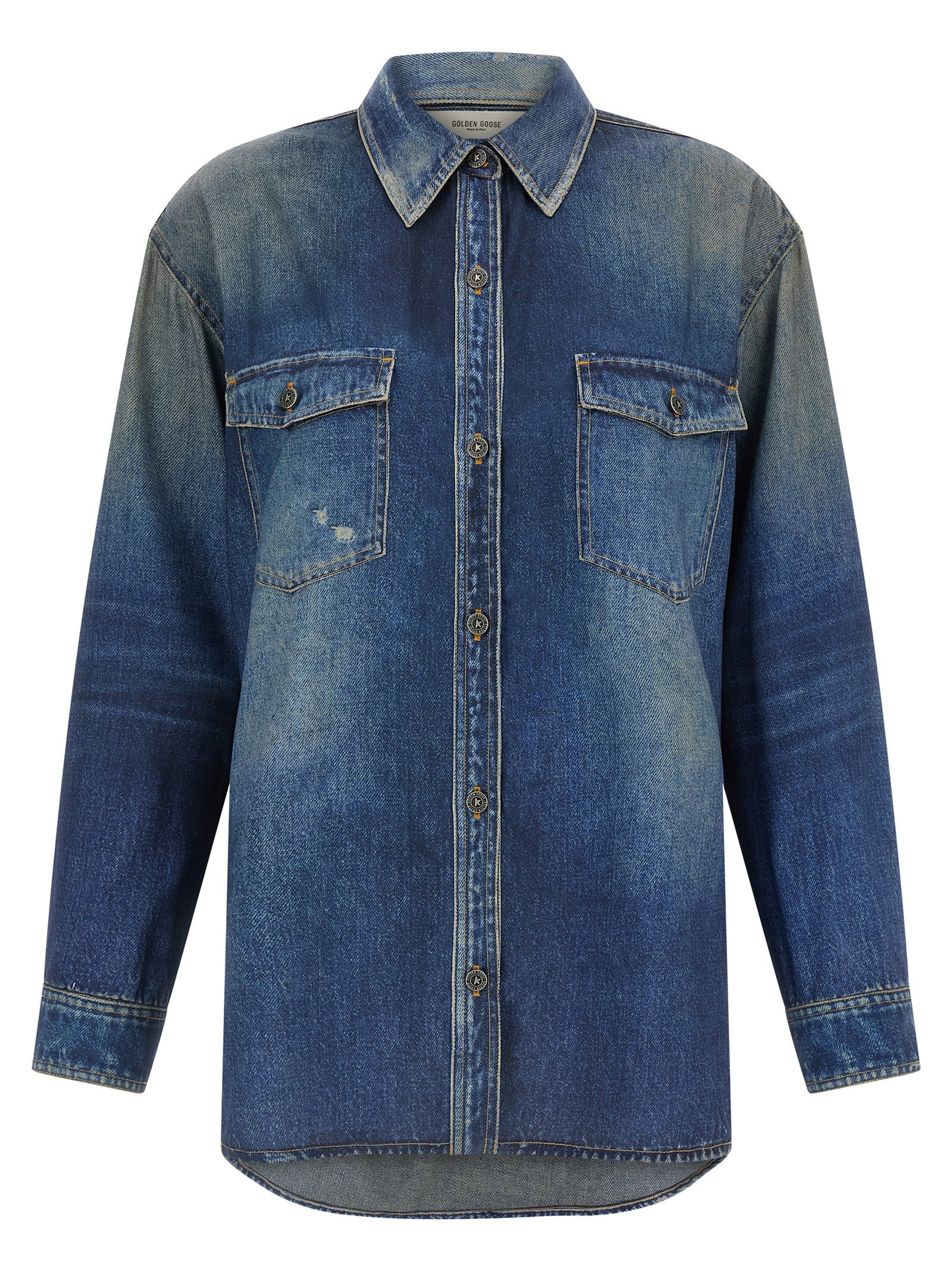 Golden Goose Blue Polyester Blouse