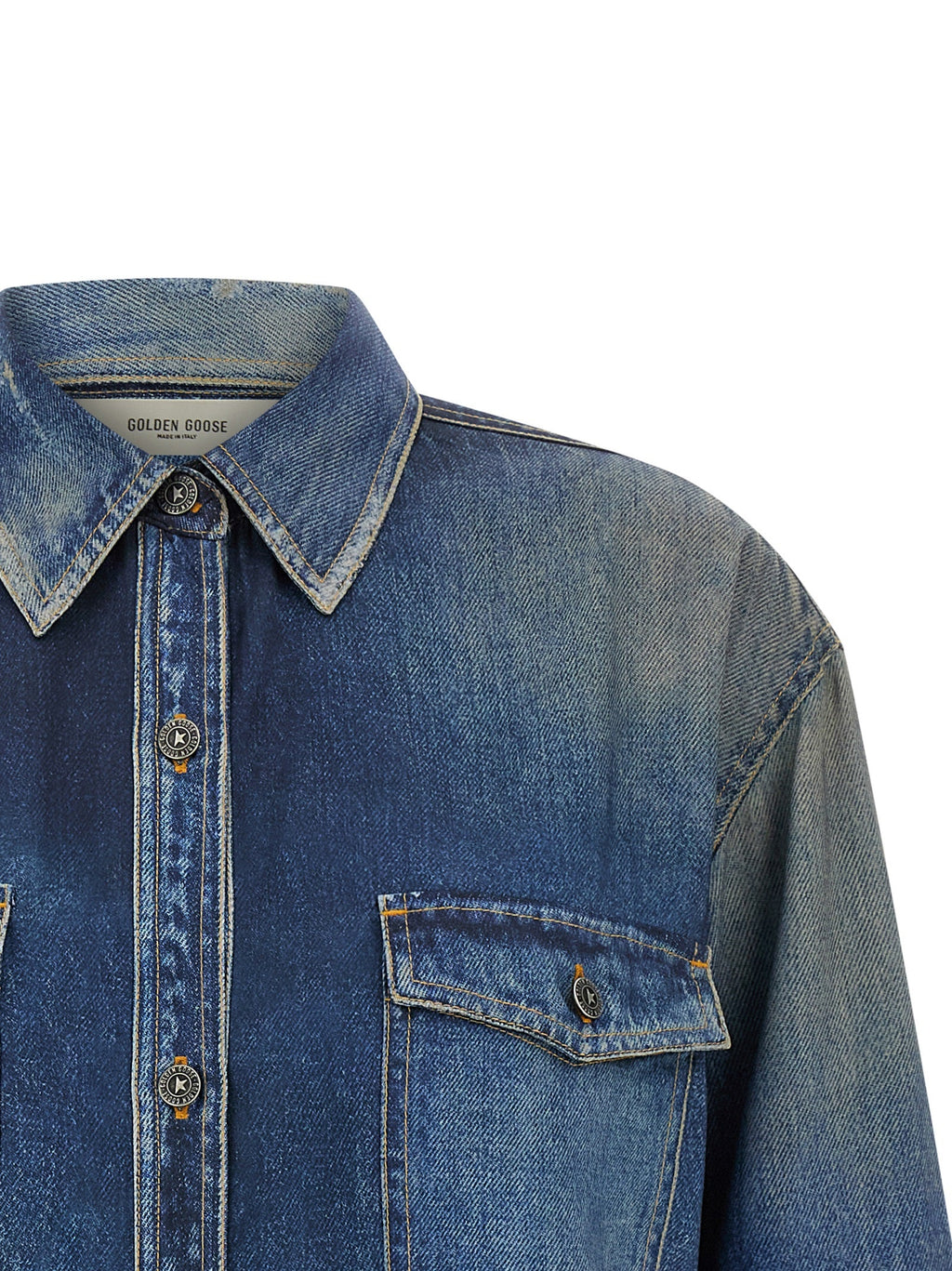 Golden Goose Blue Polyester Blouse