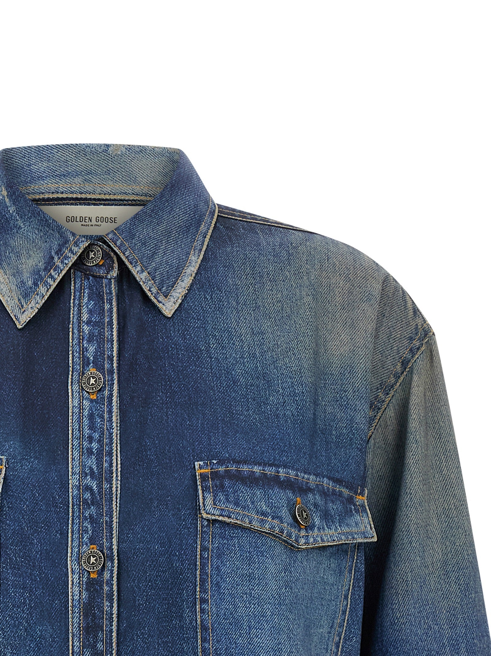 Golden Goose Blue Polyester Blouse