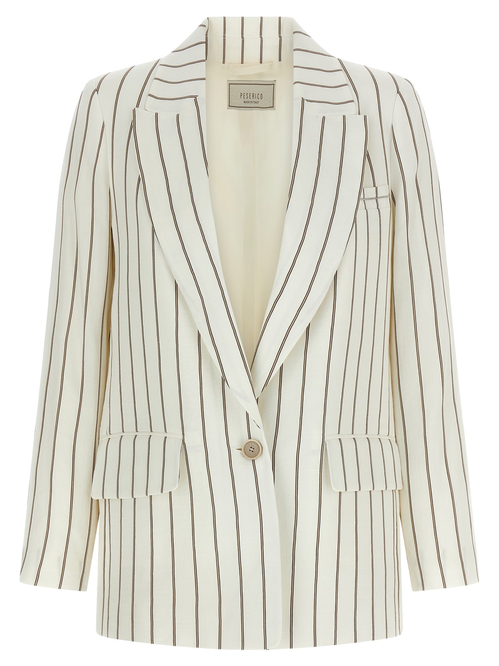 Peserico White Linen Blazer