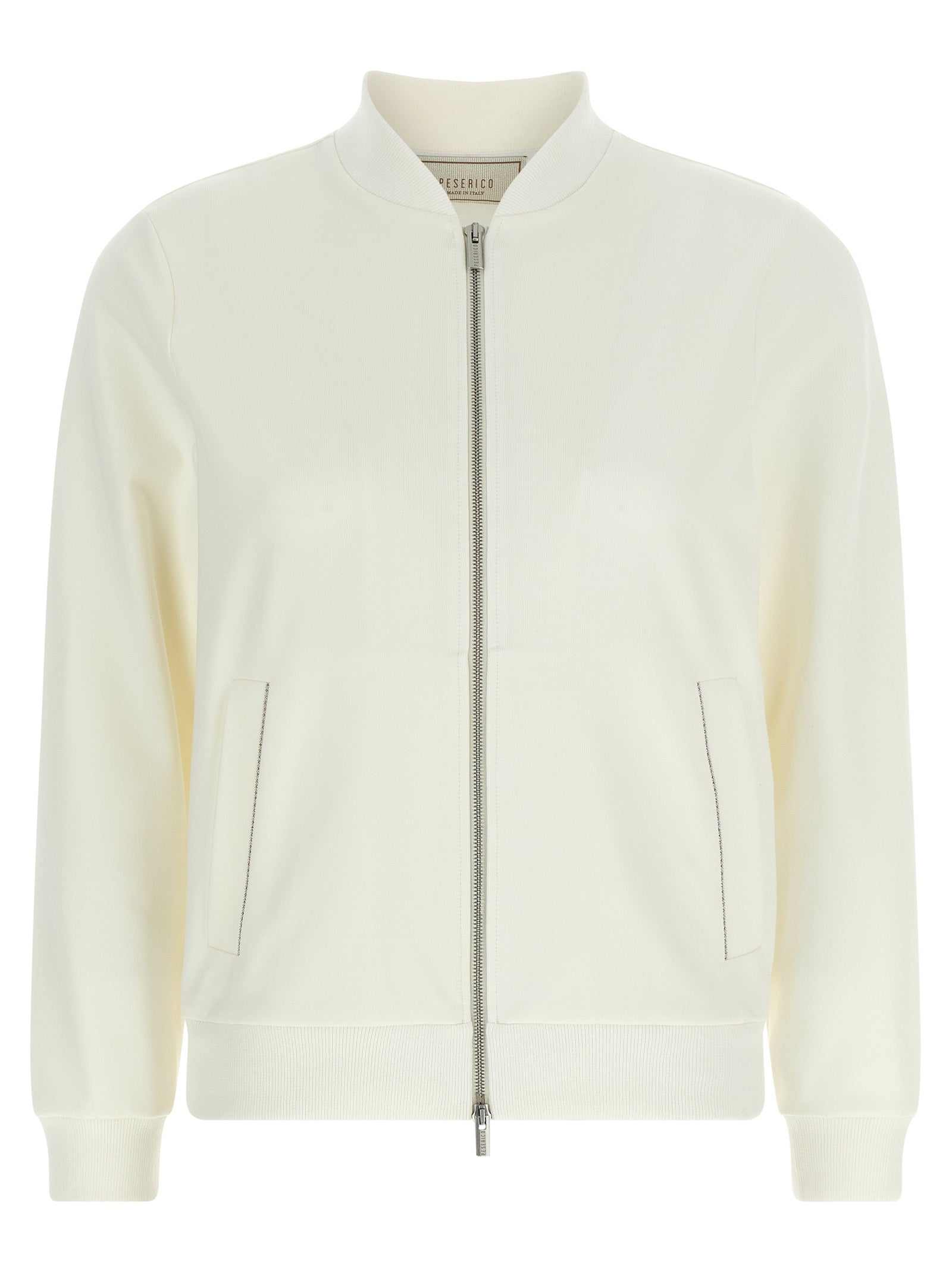 Peserico White Cotton Sweatshirt
