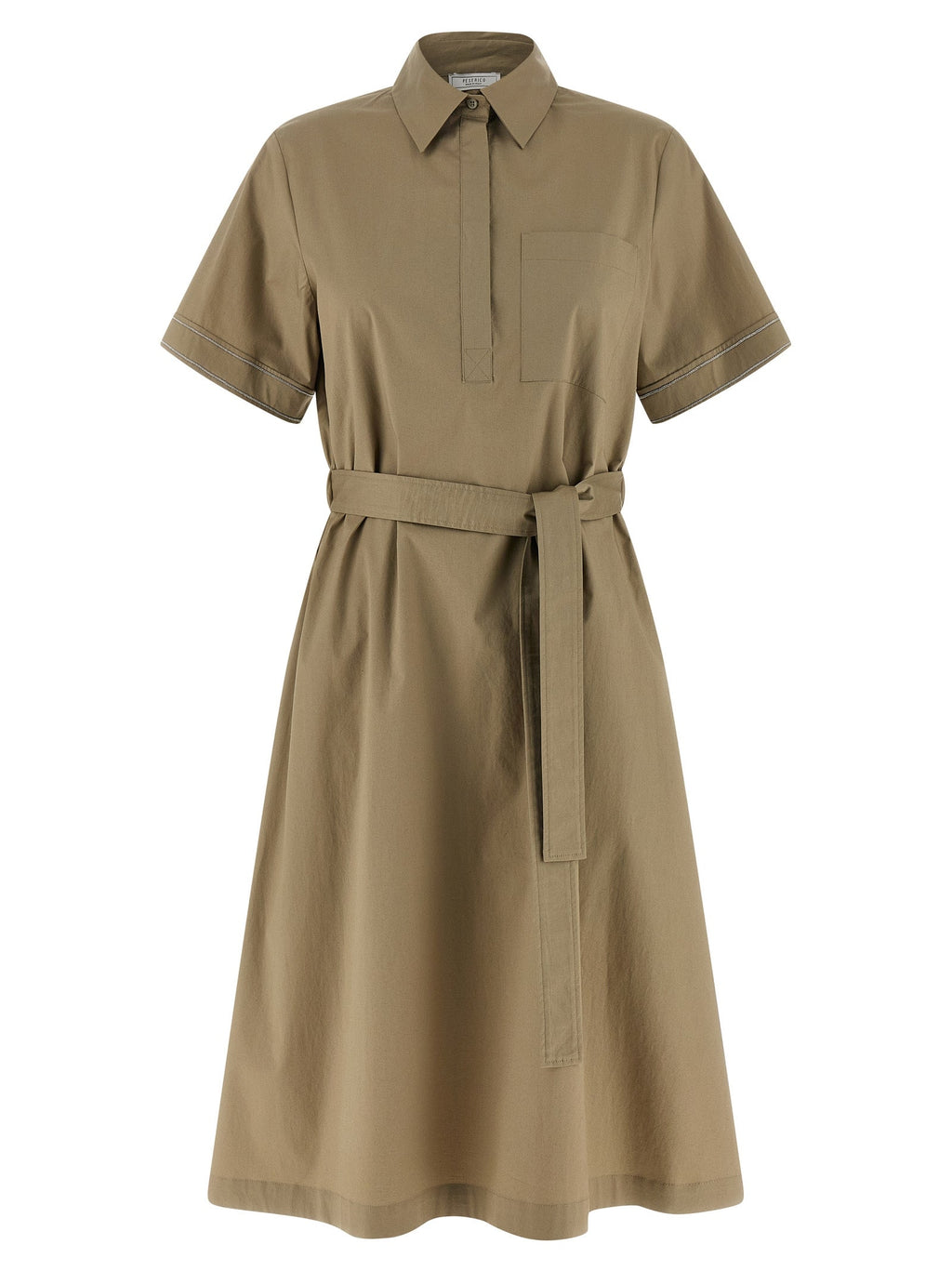 Peserico Bicolor Cotton Midi Dress