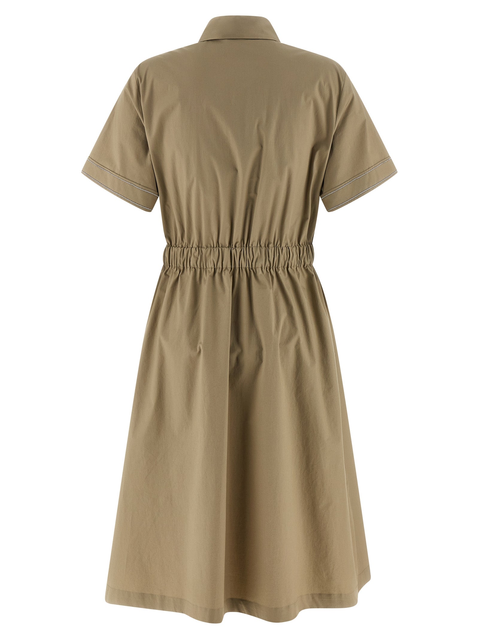 Peserico Bicolor Cotton Midi Dress
