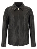 Rick Owens Black Lamb Leather Leather Jacket