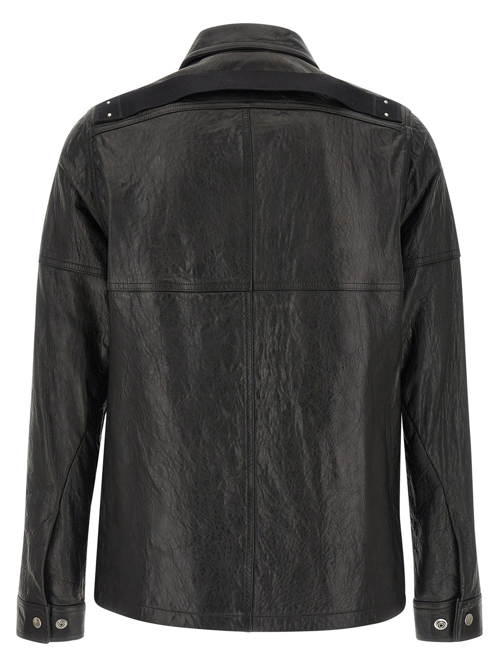 Rick Owens Black Lamb Leather Leather Jacket