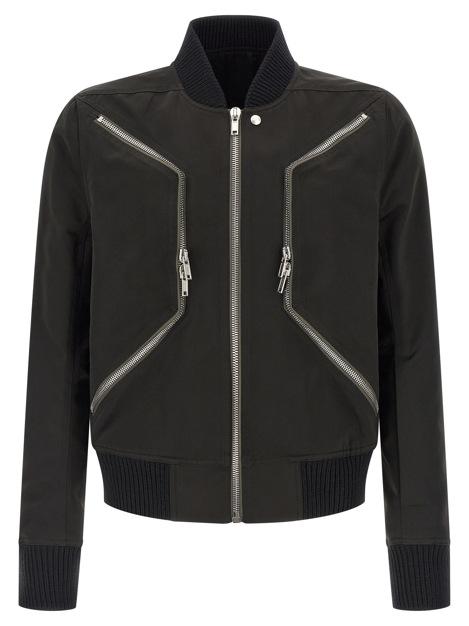 Rick Owens Black Polyester Bomber