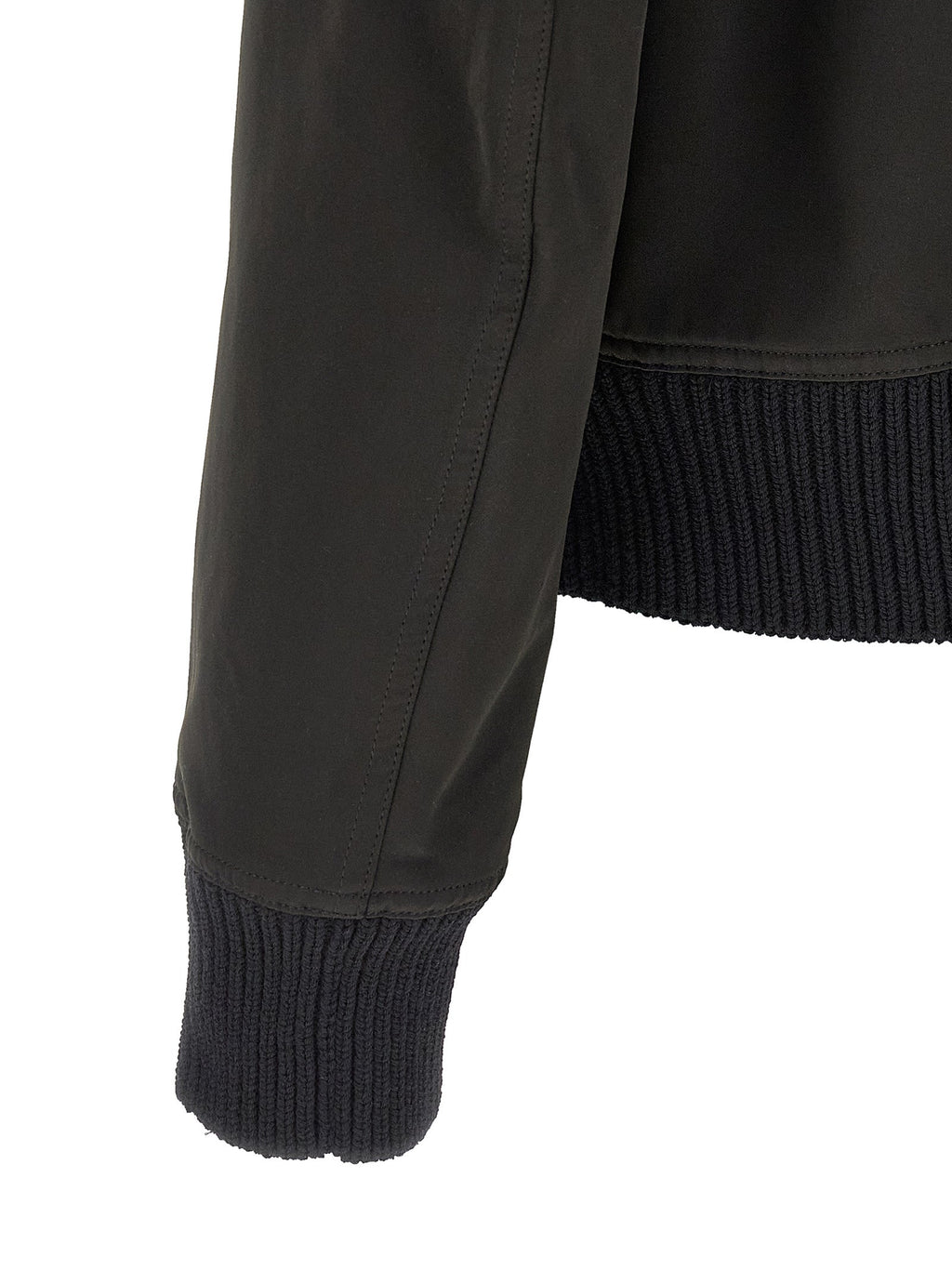 Rick Owens Black Polyester Bomber