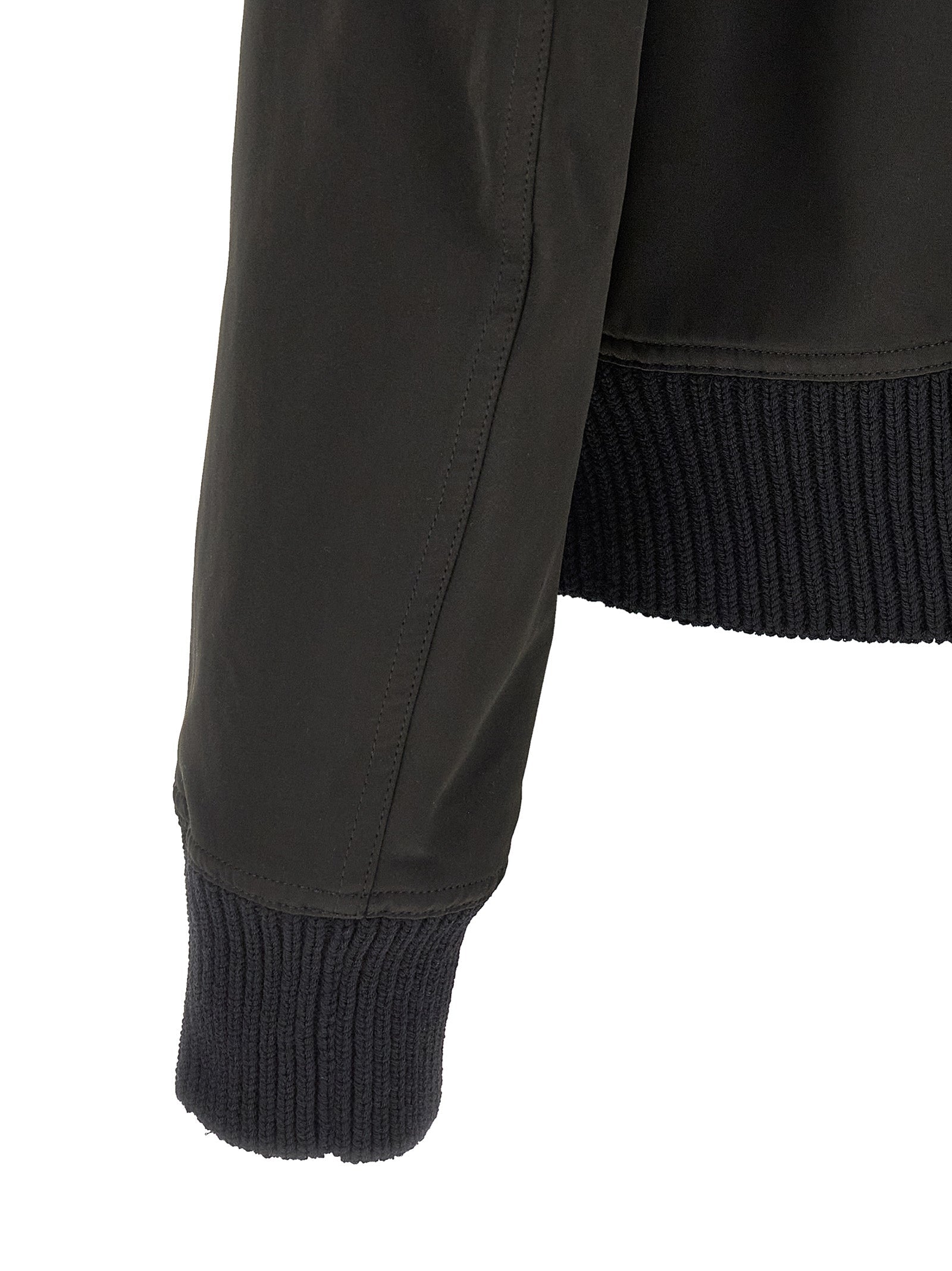 Rick Owens Black Polyester Bomber