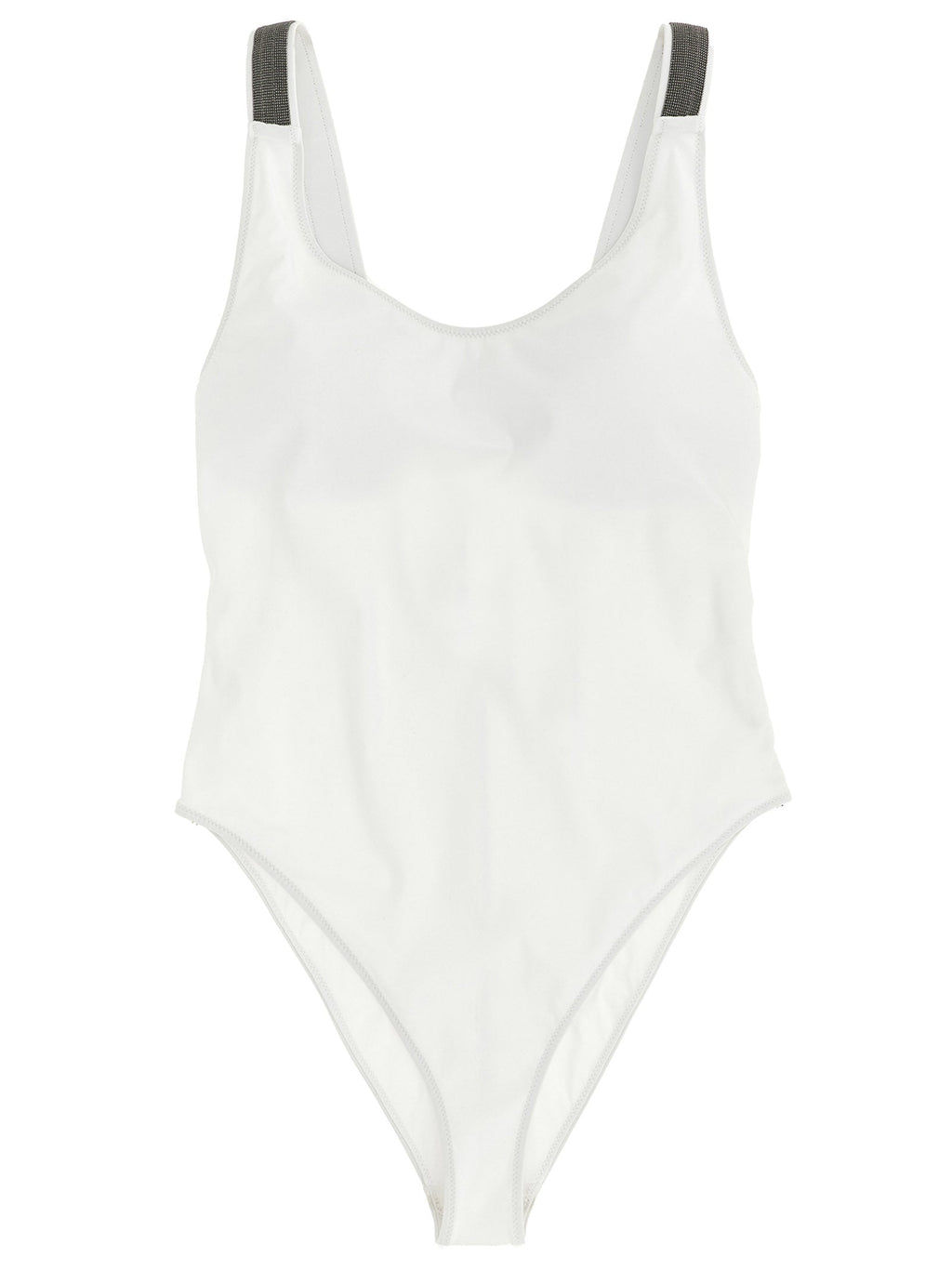 Brunello Cucinelli White Polyamide One-Piece Swimsuit