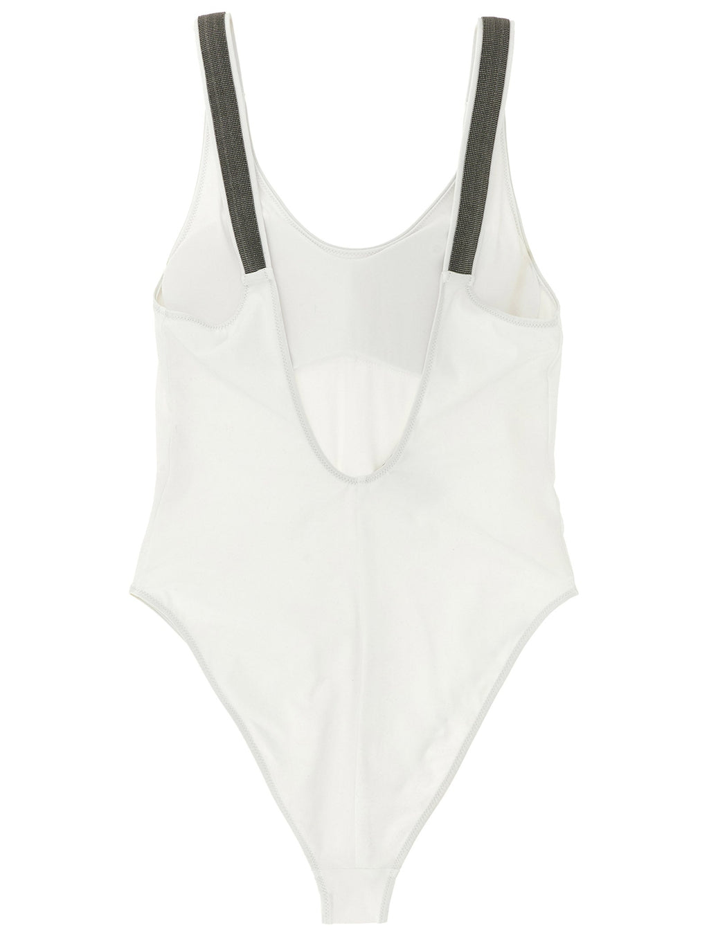 Brunello Cucinelli White Polyamide One-Piece Swimsuit