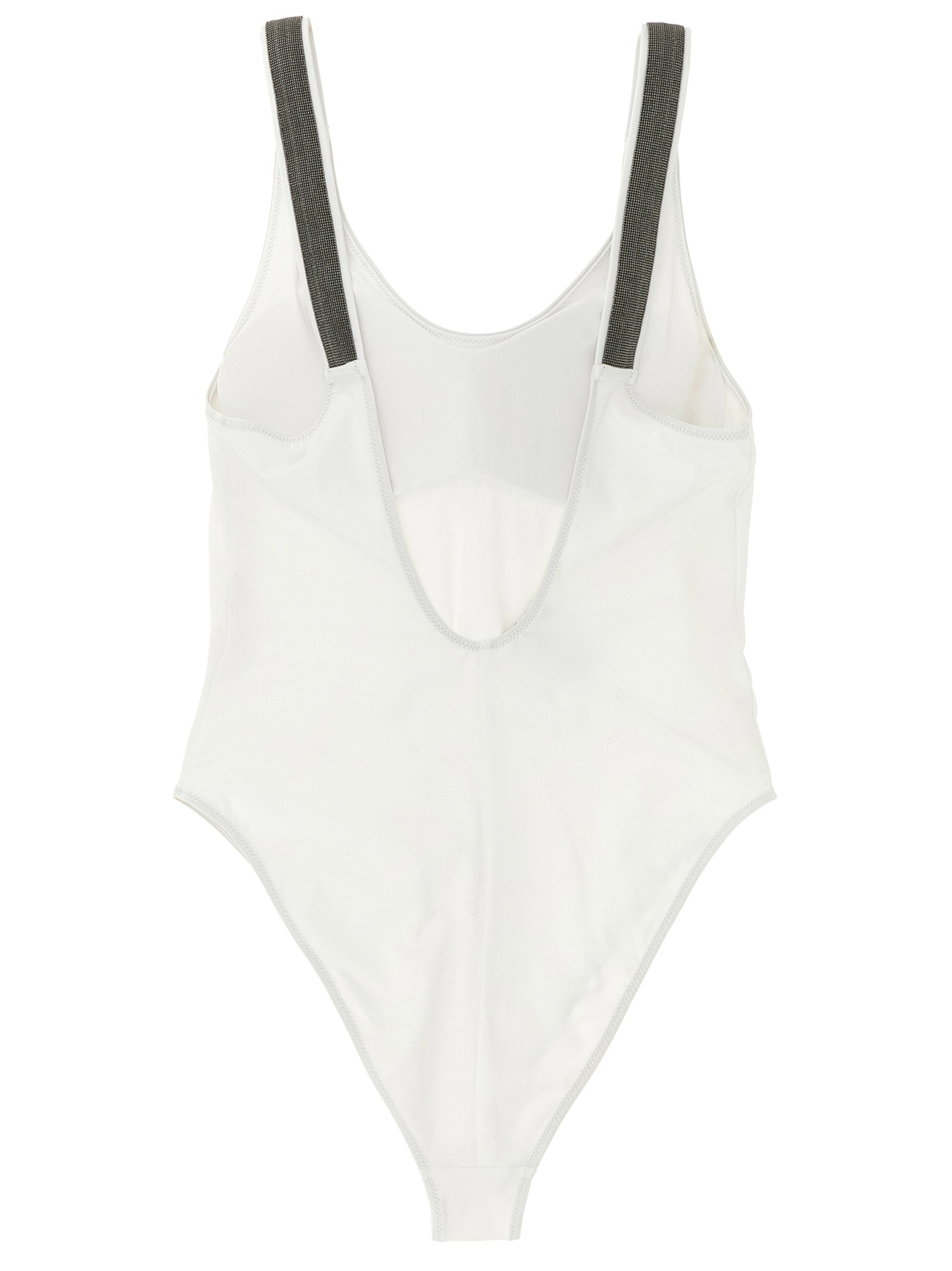 Brunello Cucinelli White Polyamide One-Piece Swimsuit