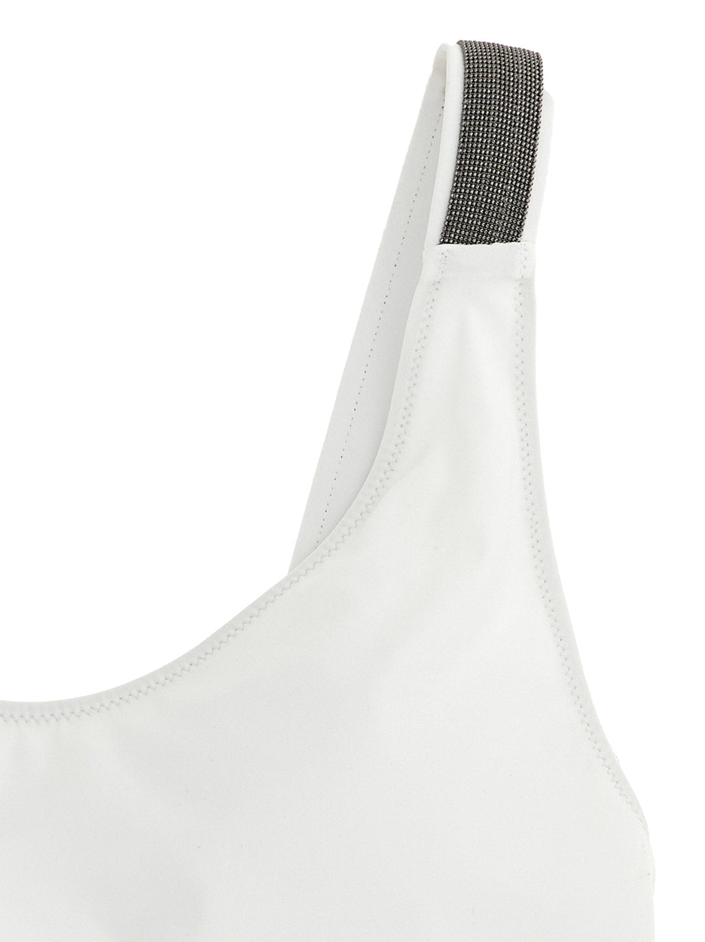 Brunello Cucinelli White Polyamide One-Piece Swimsuit
