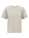 Peserico Beige Linen T-Shirt