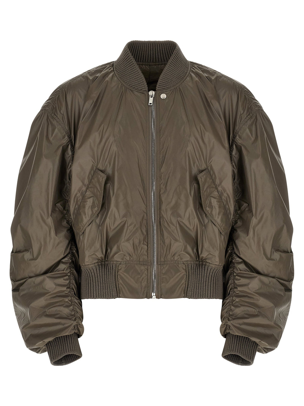 Rick Owens Gray Nylon Bomber