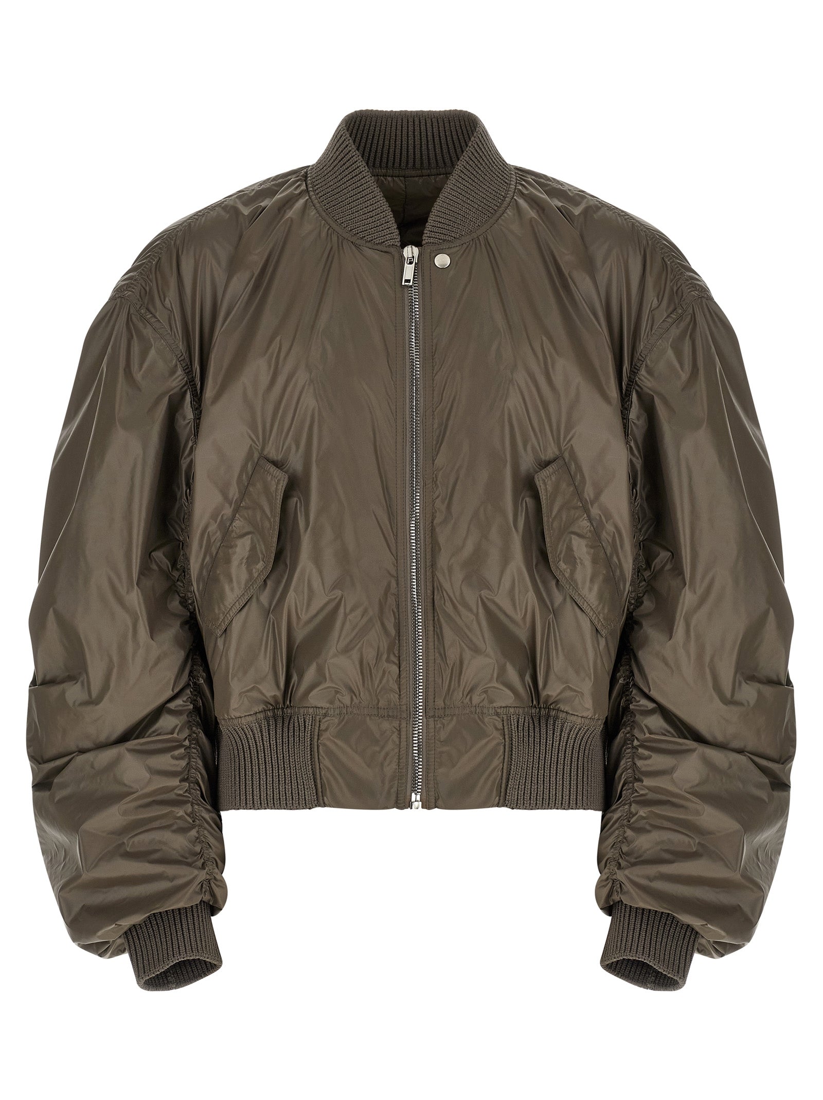 Rick Owens Gray Nylon Bomber