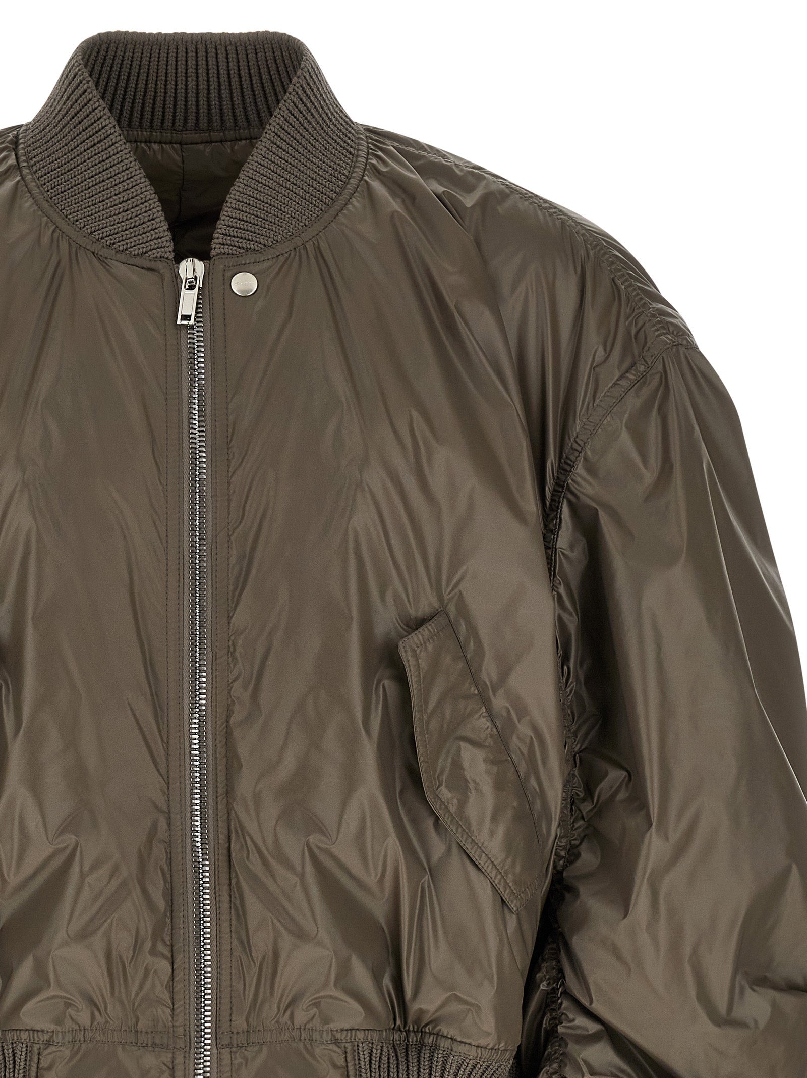 Rick Owens Gray Nylon Bomber