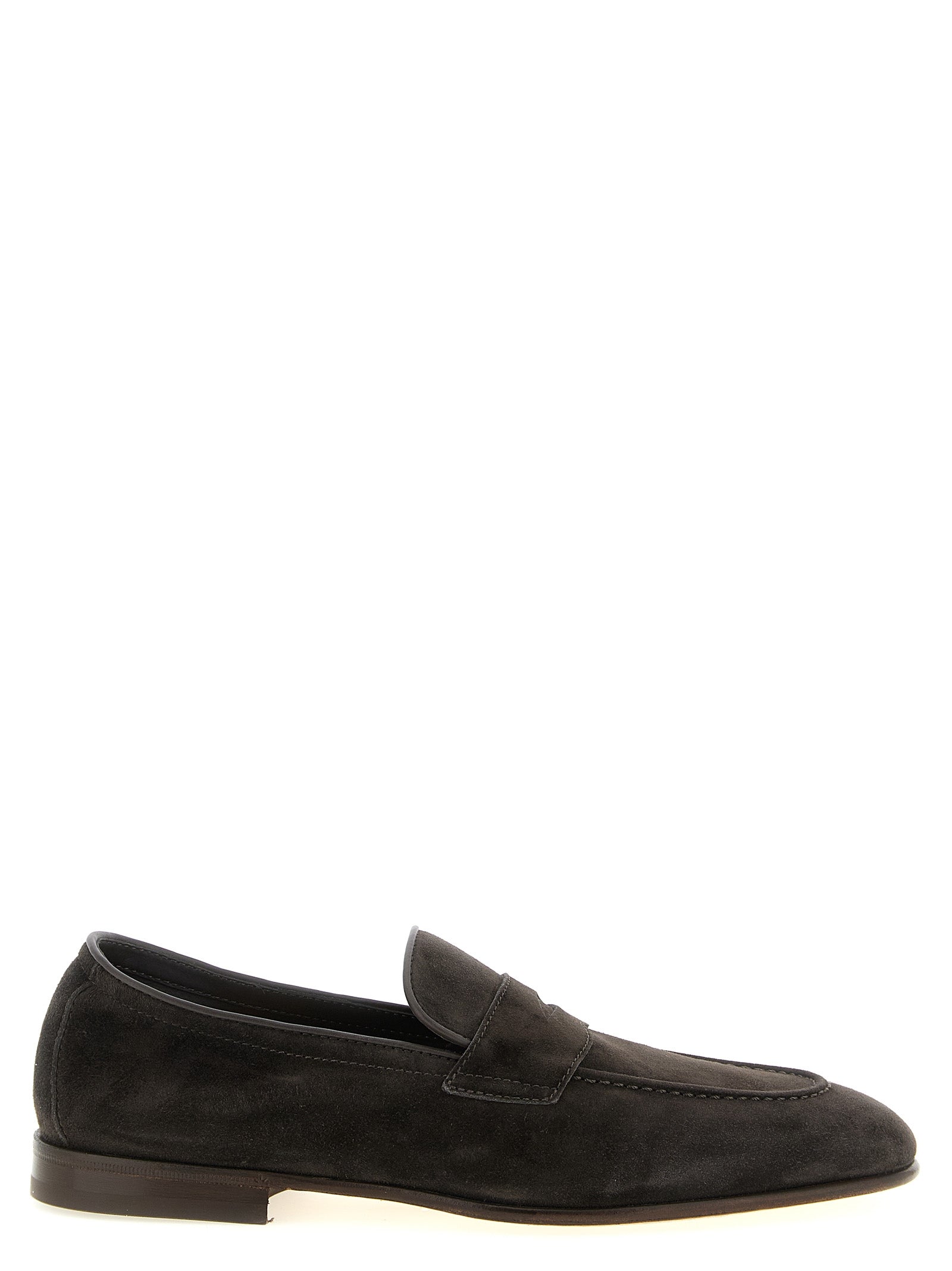 Brunello Cucinelli Brown Calfskin Slip-On Loafers