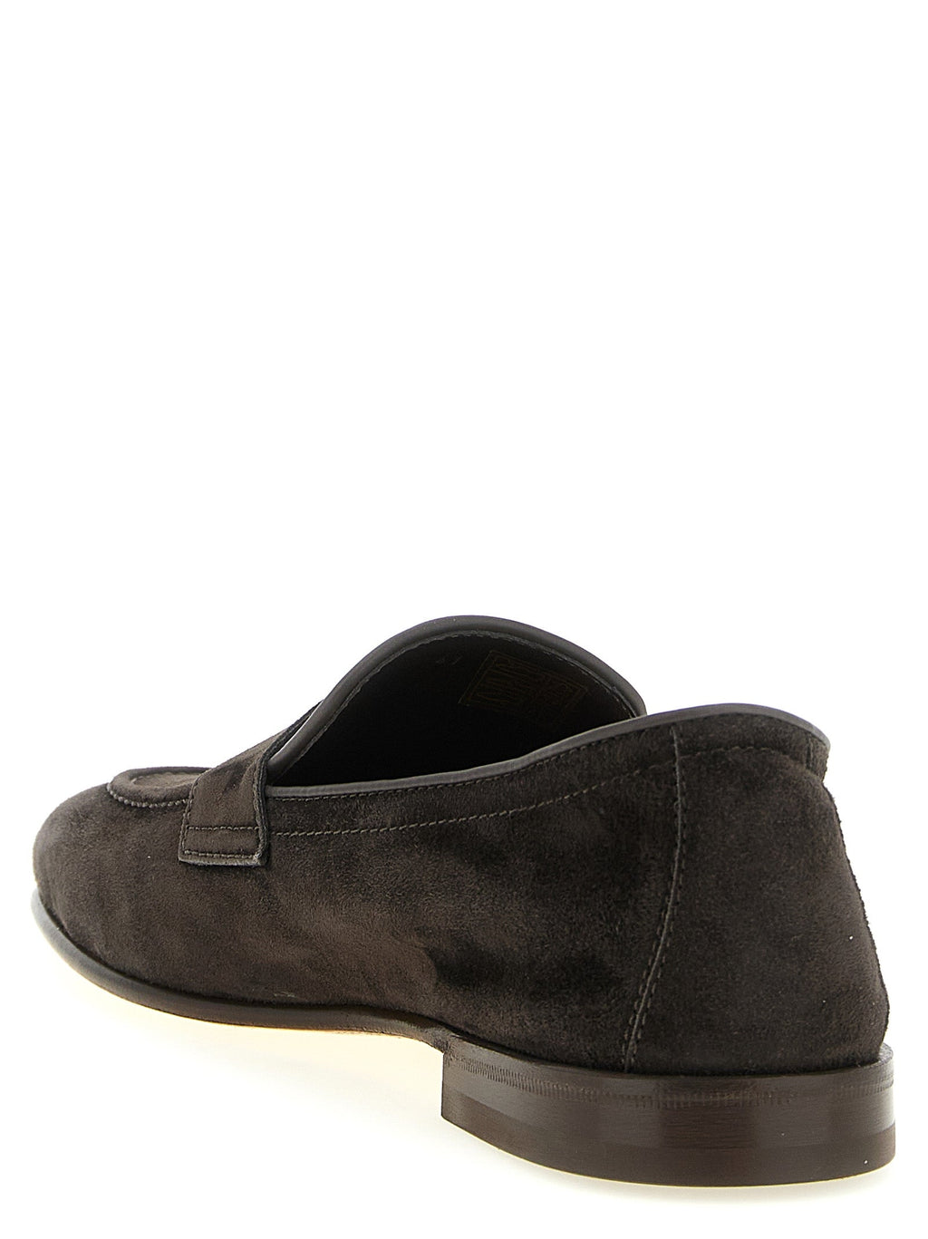Brunello Cucinelli Brown Calfskin Slip-On Loafers