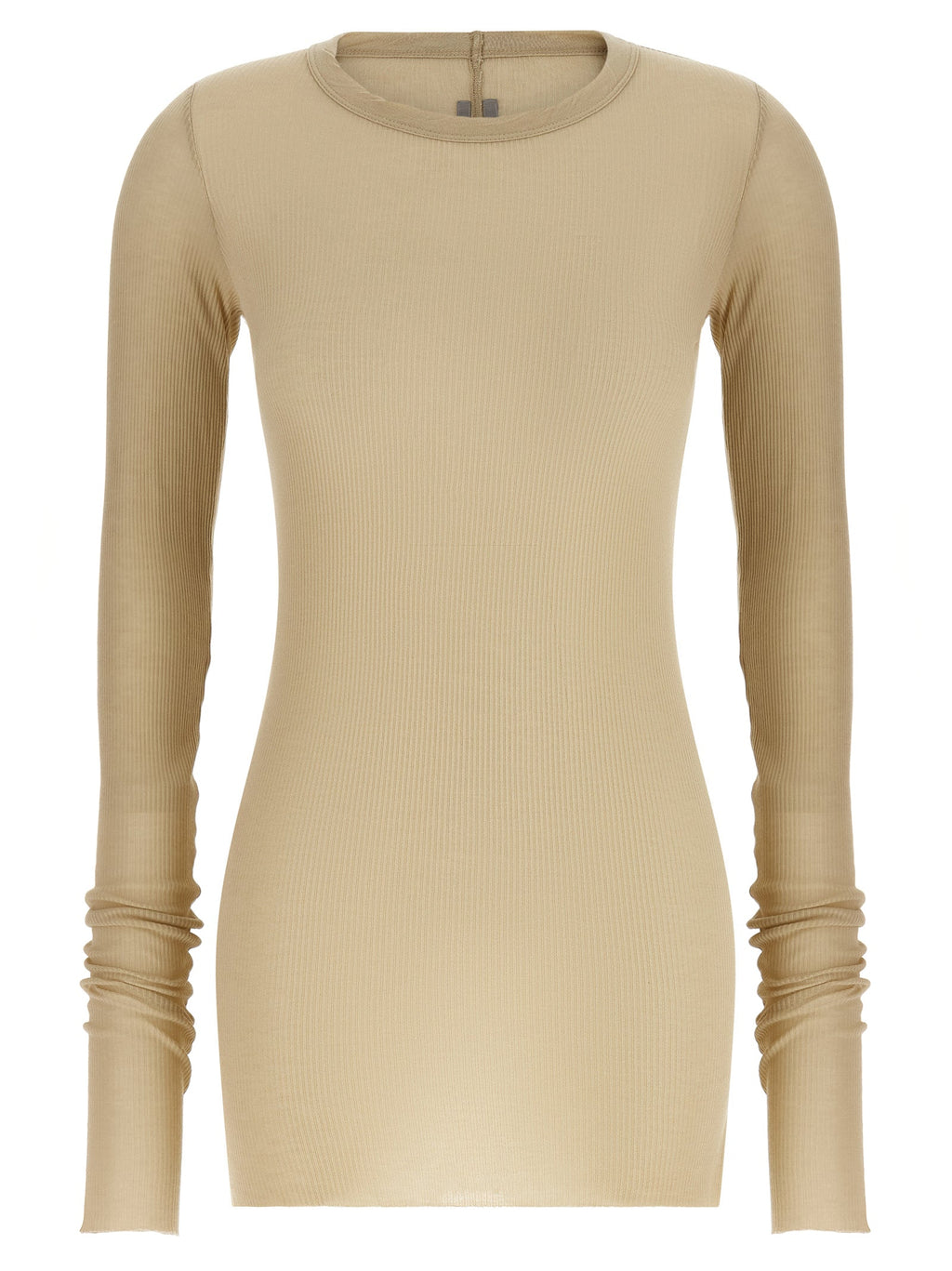 Rick Owens Beige Viscose Long Sleeve T-Shirt