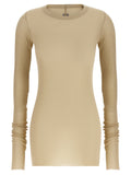 Rick Owens Beige Viscose Long Sleeve T-Shirt