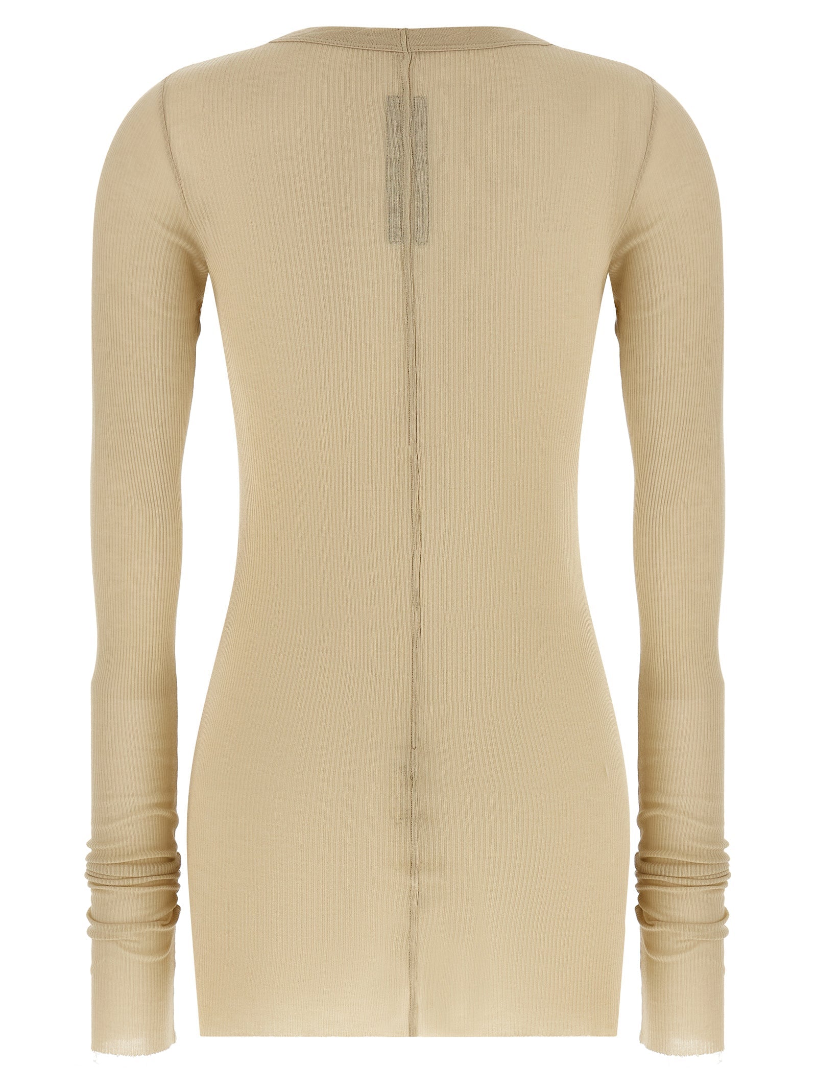 Rick Owens Beige Viscose Long Sleeve T-Shirt