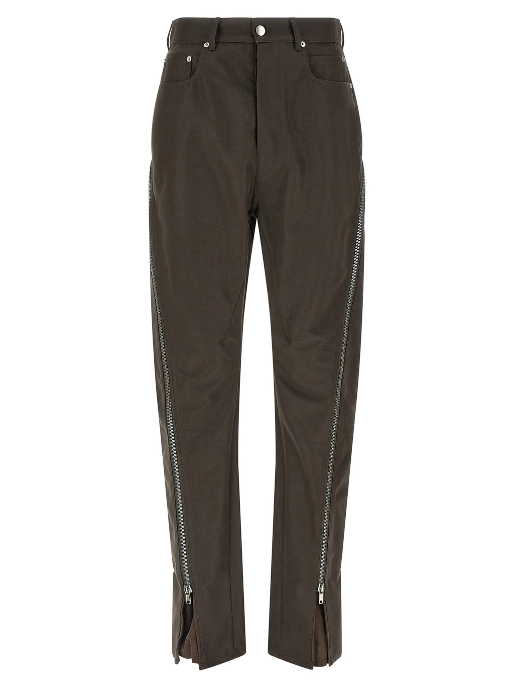 Rick Owens Brown Cotton Casual Pants