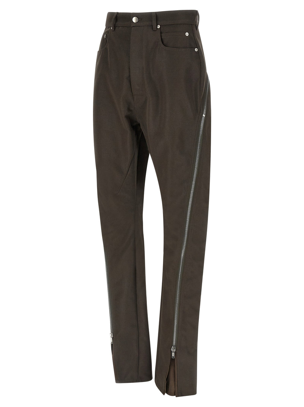Rick Owens Brown Cotton Casual Pants