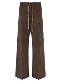 Rick Owens Brown Cotton Cargo Pants