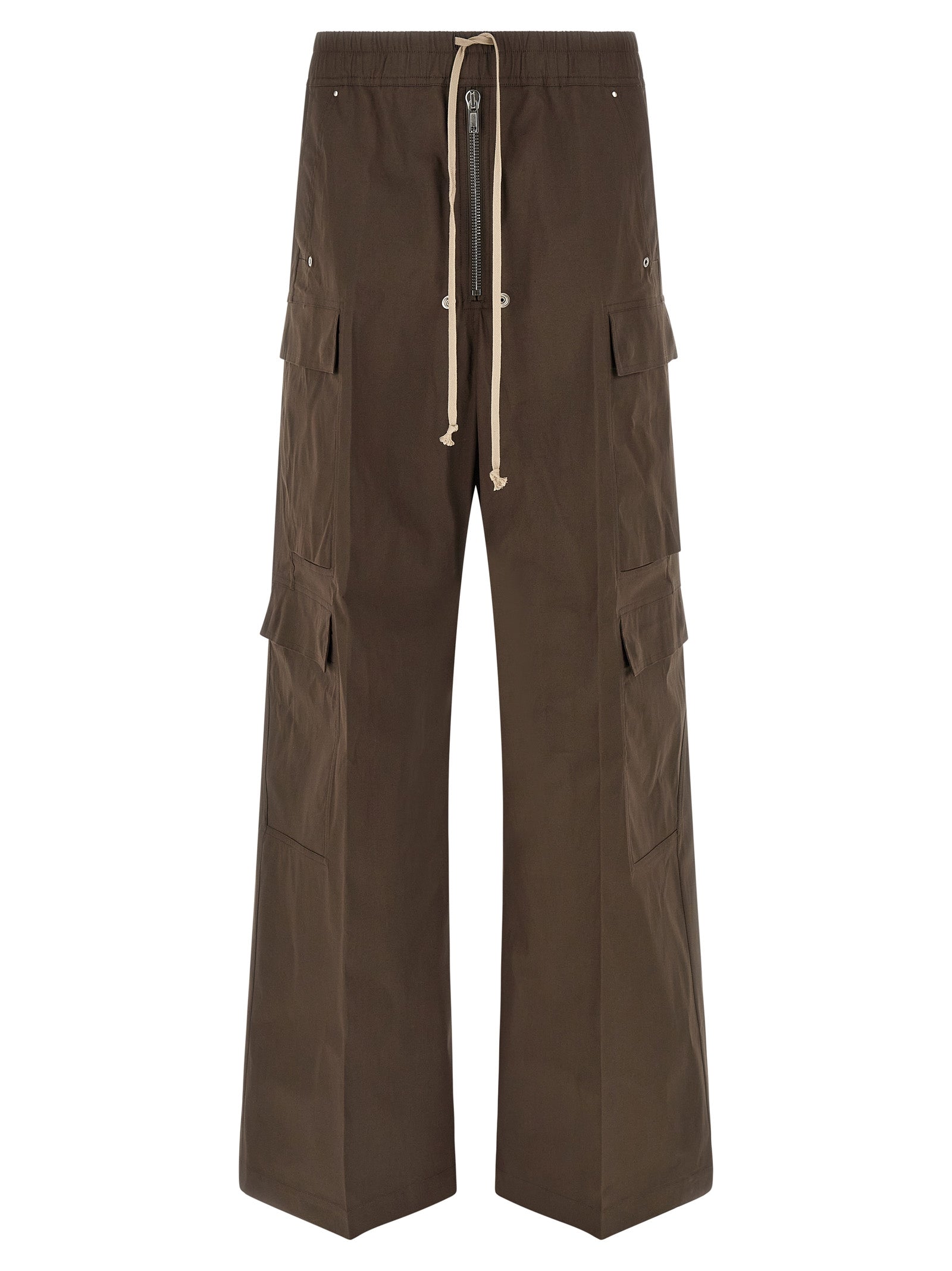 Rick Owens Brown Cotton Cargo Pants